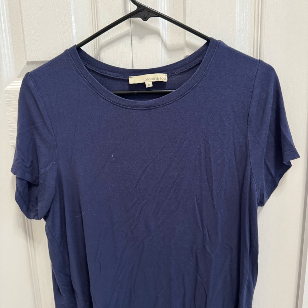 Navy Short Sleeve Top